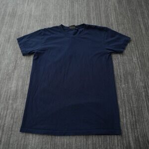 Naked & Famous Denim T Shirt Men Blue Cotton Short Sleeve Crew Neck Large